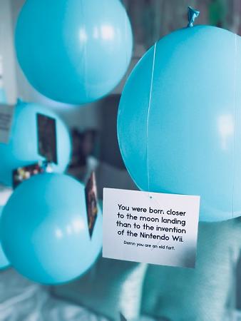 Birth Records with balloons